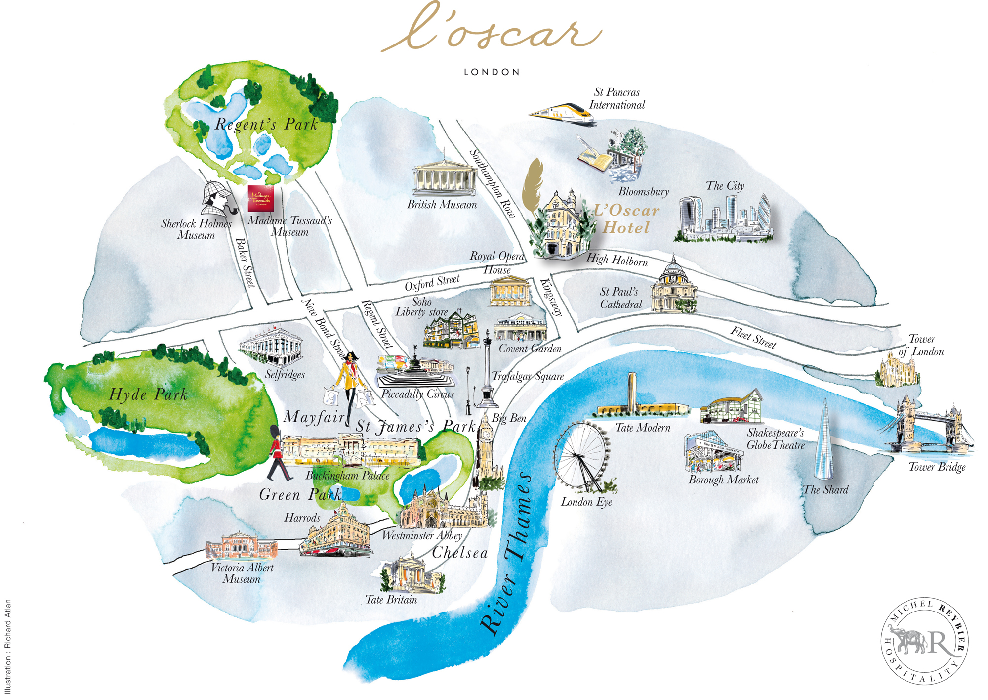 L'Oscar hotel à Londres. Michel Reybier Hospatality, London UK